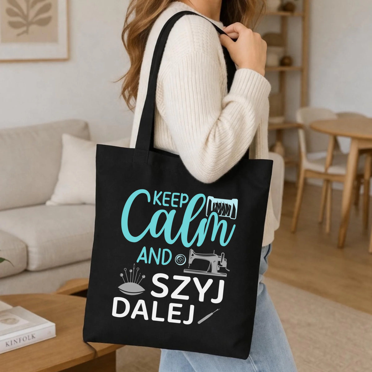 Torba szyciowa dla krawcowej - KEEP CALM and SZYJ DALEJ HS31