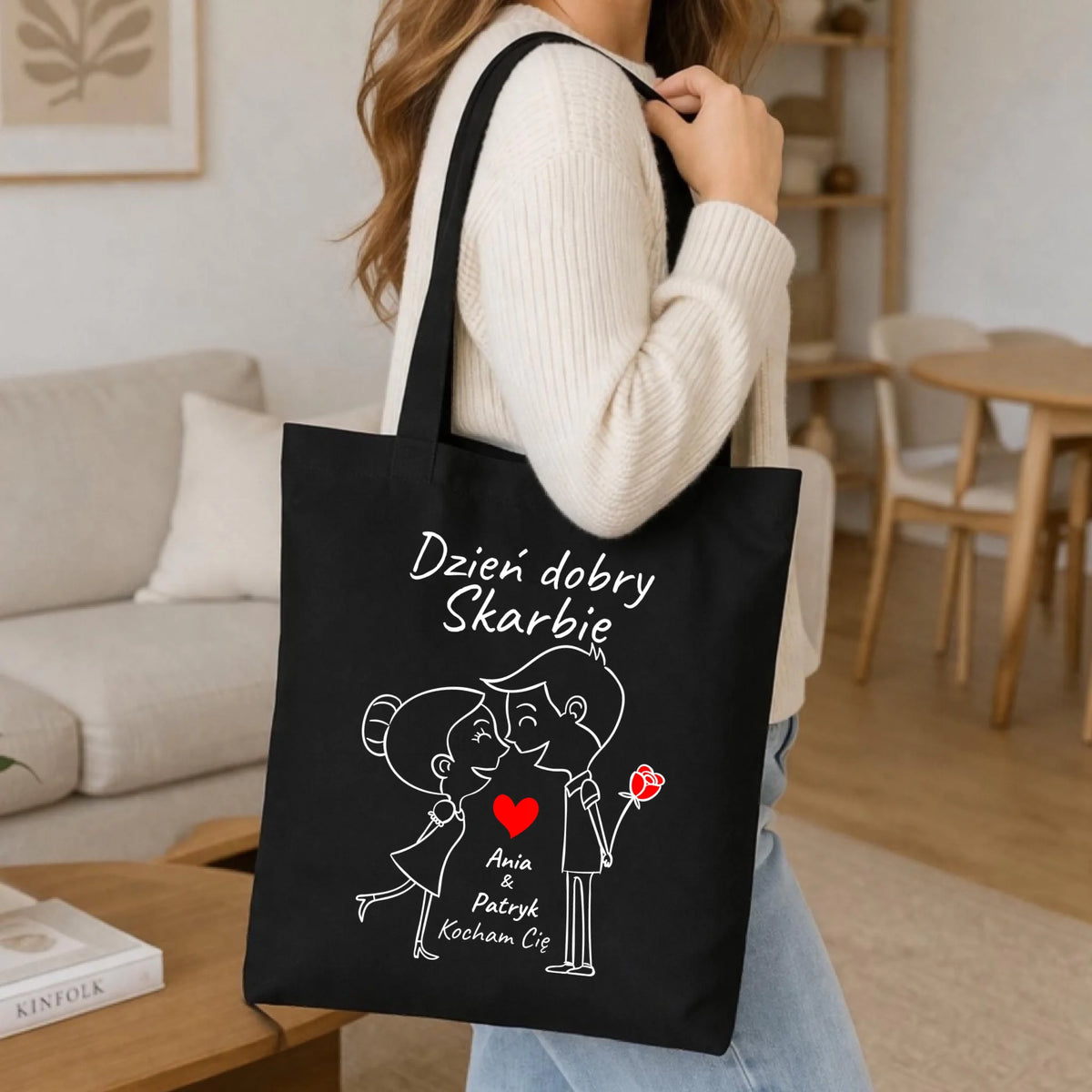 Torba dla dla par - Dzień dobry Skarbie - personalizowana W15