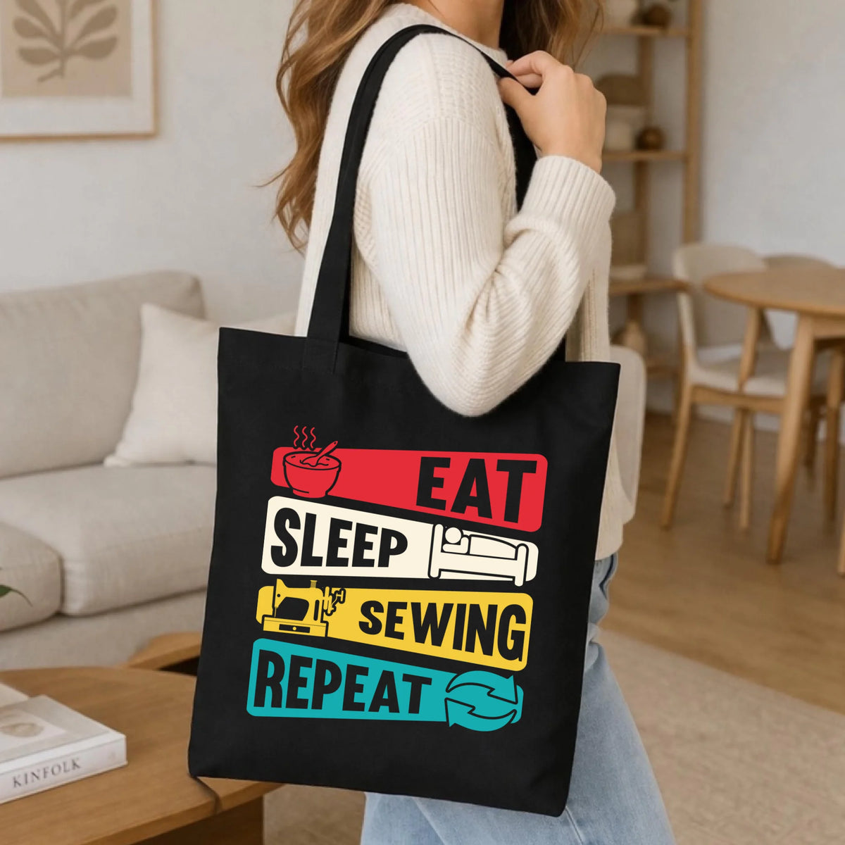 Torba szyciowa dla krawcowej - Eat sleep sewing repeat HS21