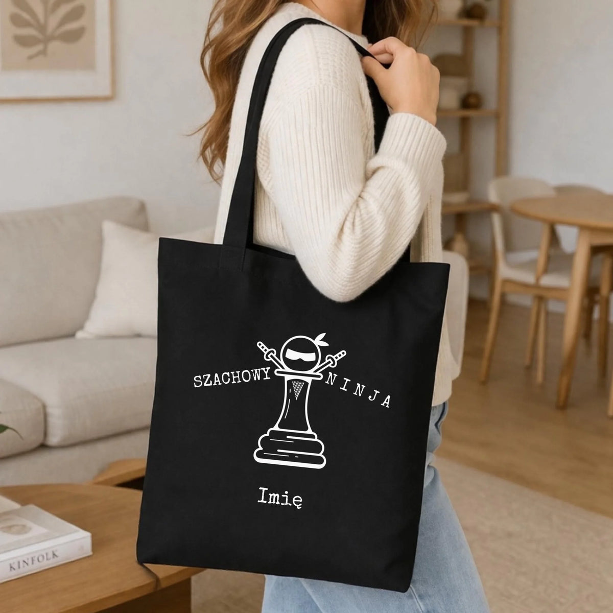 Torba dla szachisty - Szachowy ninja - personalizowana HSZ01
