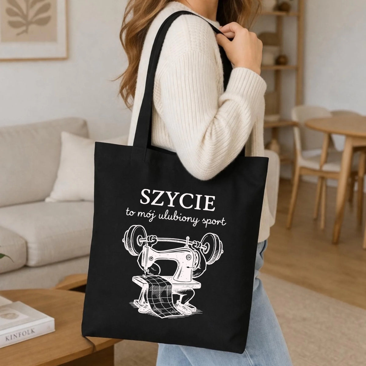 Torba szyciowa dla krawcowej - Szycie to mój ulubiony sport HS23