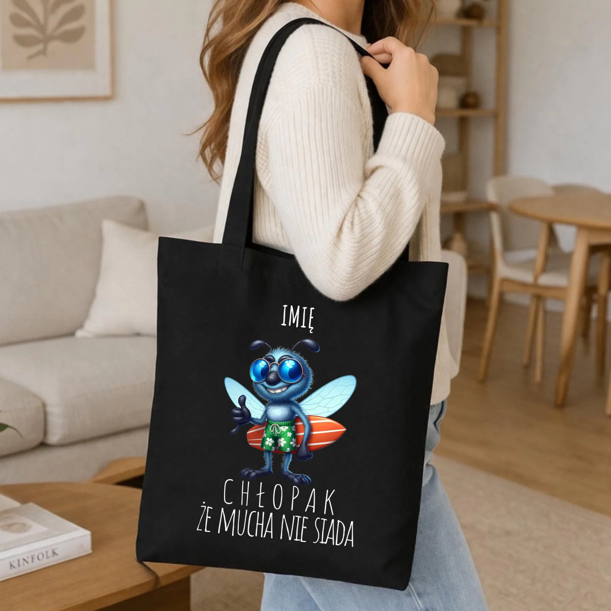 Torba - prezent dla chłopaka - Chłopak, że mucha nie siada essa - personalizowana DCH29