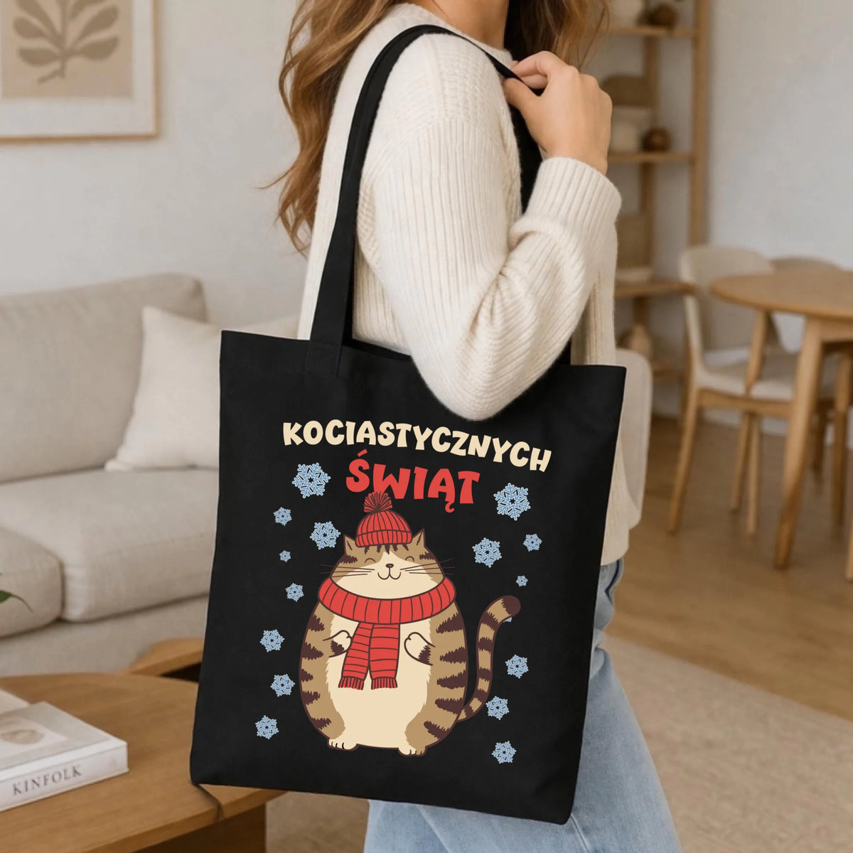Torba świąteczna - prezent na święta - Kociastycznych świąt BN154