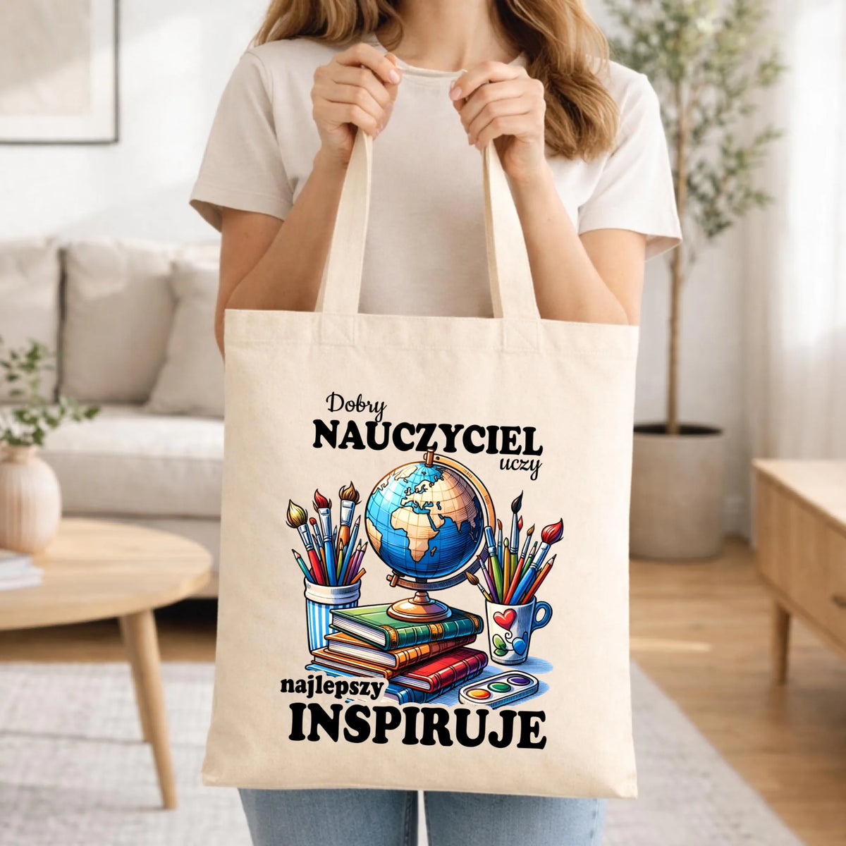 Torba dla nauczyciela - Dobry nauczyciel uczy najlepszy inspiruje N72