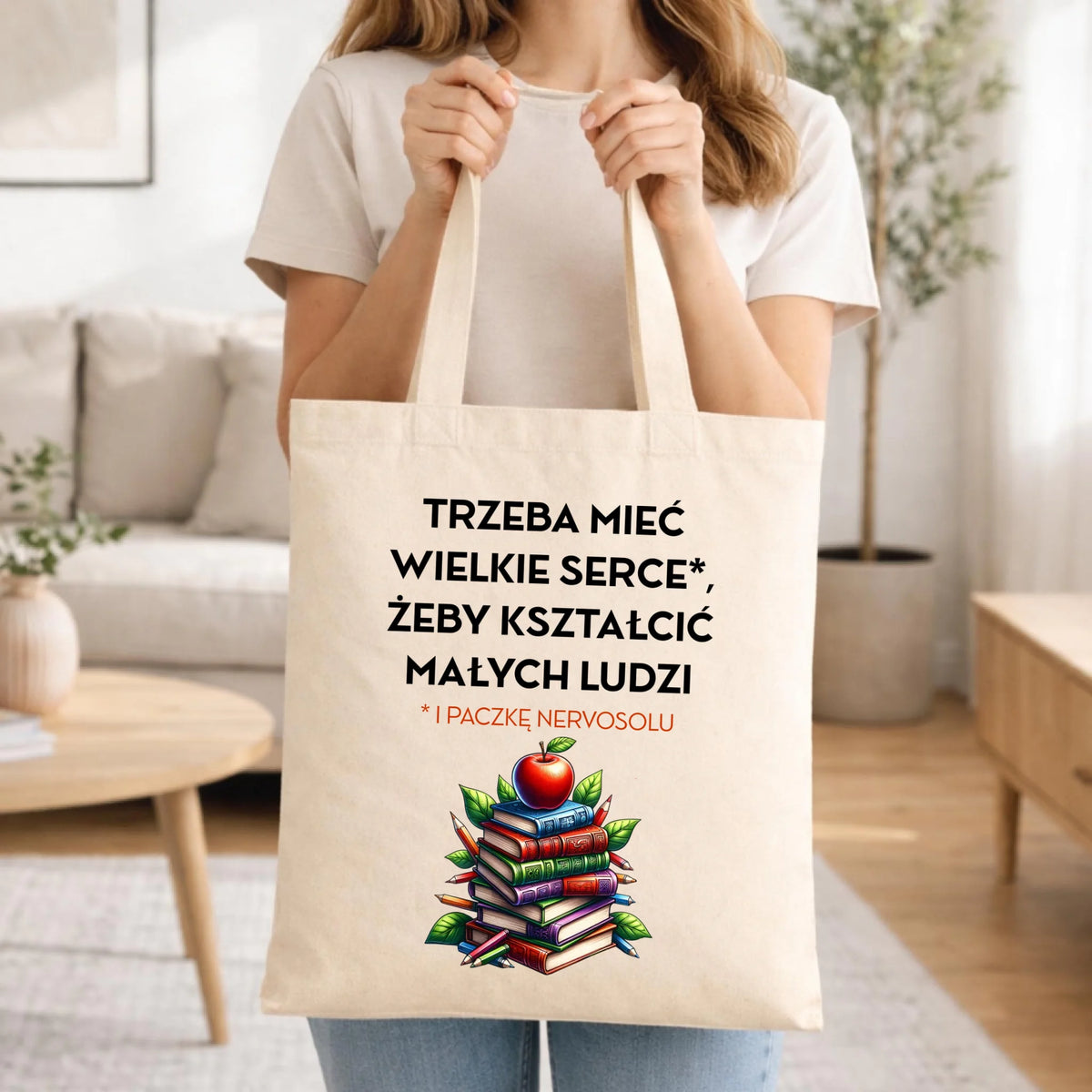 Torba dla nauczyciela - Trzeba mieć wielkie serce i paczkę nervosolu N73
