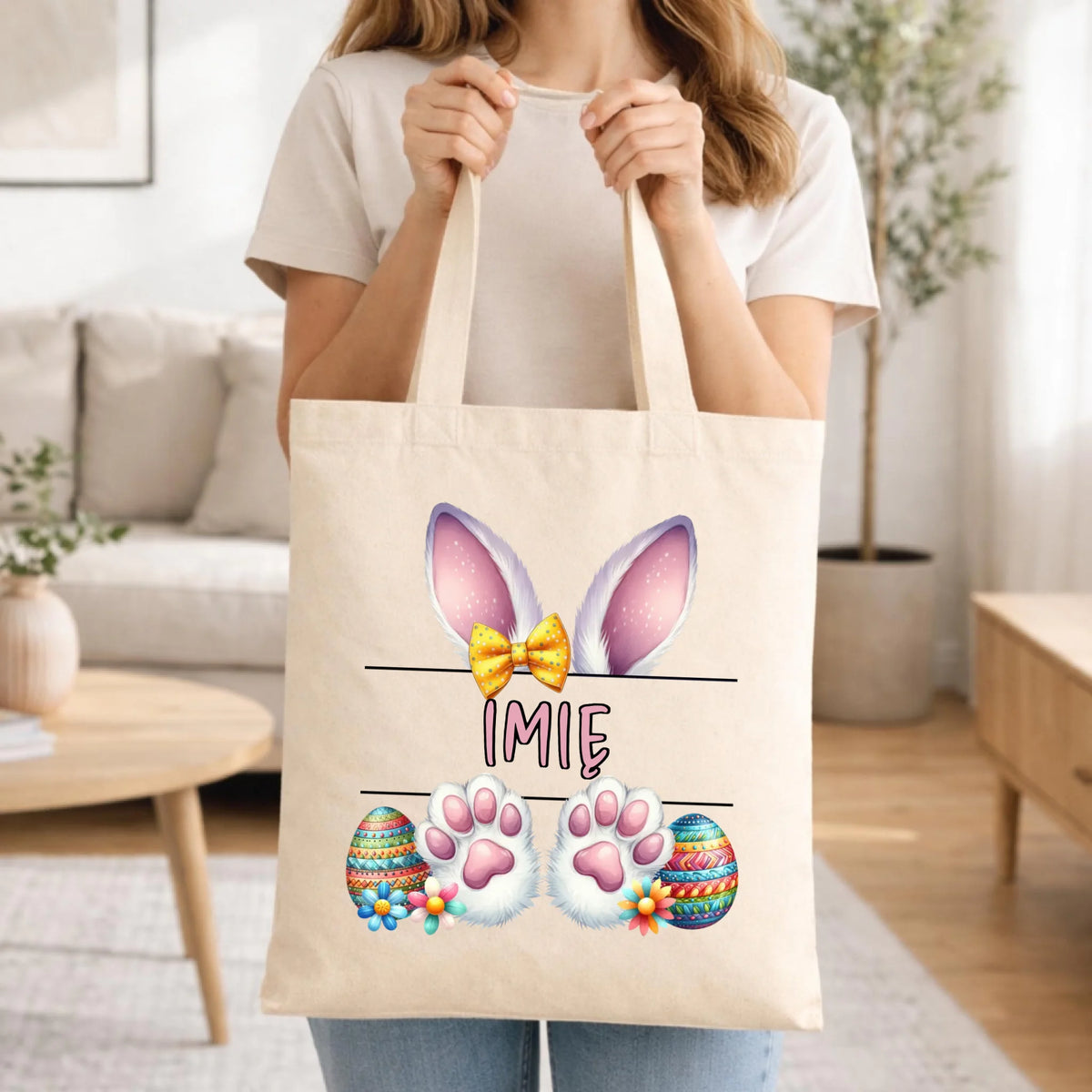Torba wielkanocna - Zajączek - personalizowana WN13