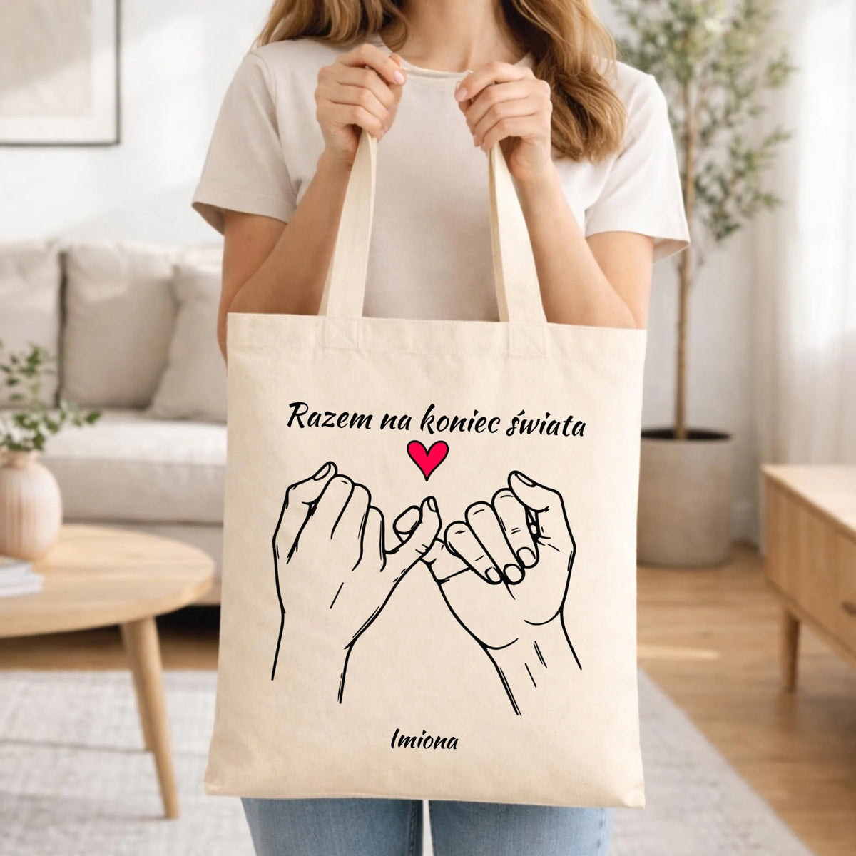Torba dla par - Razem na koniec świata - personalizowana W60