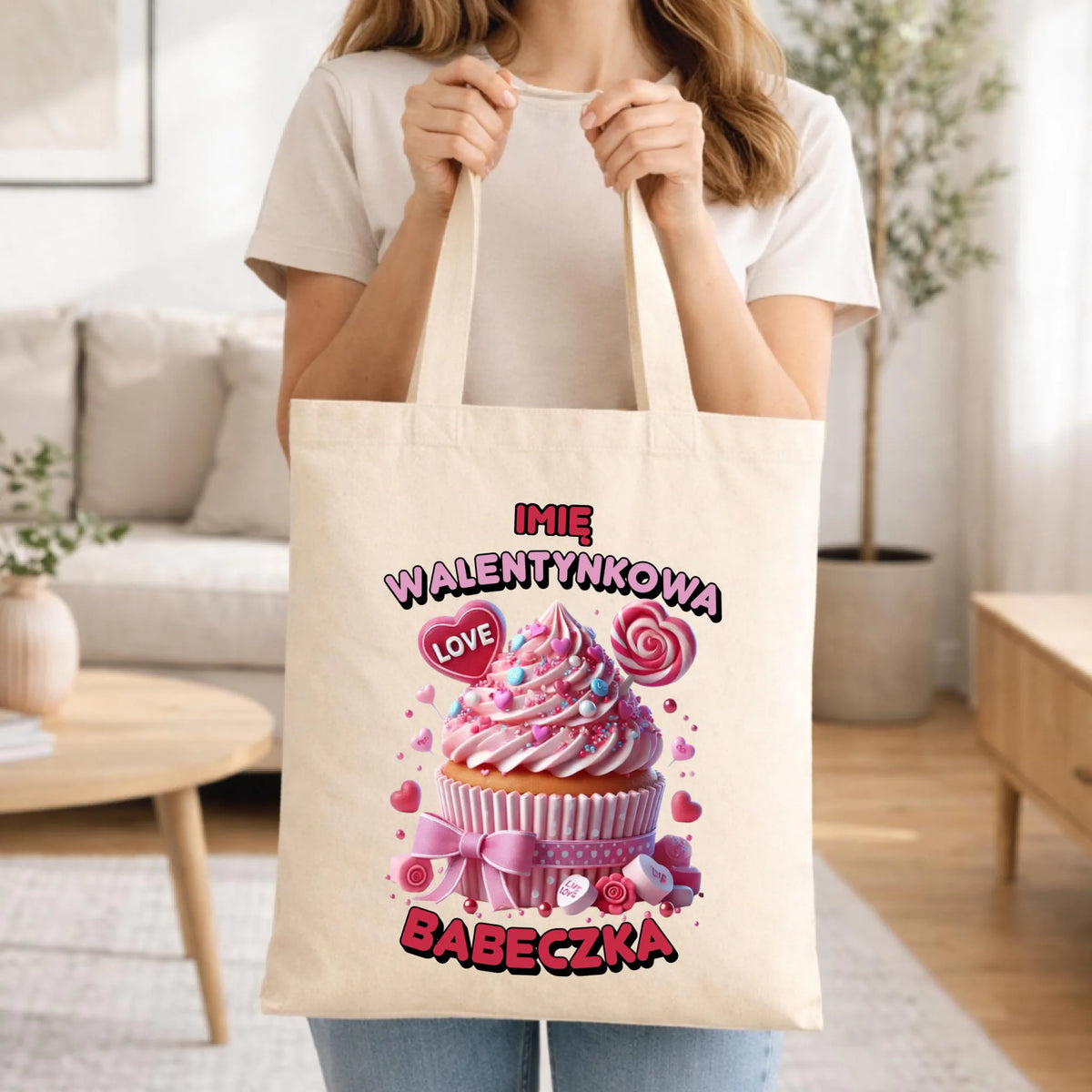 Torba na Walentynki - Walentynkowa Babeczka - personalizowana W21
