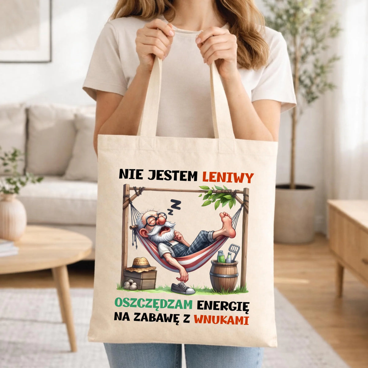 Torba dla dziadka - Nie jestem leniwy oszczędzam energię D39