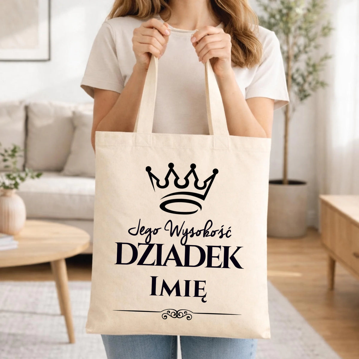 Torba dla dziadka - Jego Wysokość dziadek - personalizowana D11