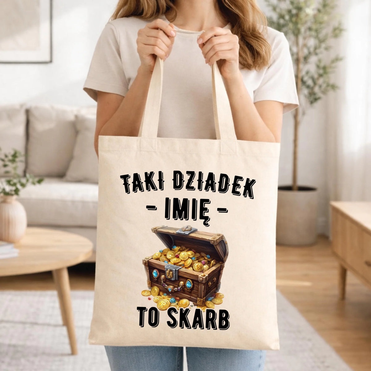 Torba dla dziadka - Taki dziadek to skarb - personalizowana D19