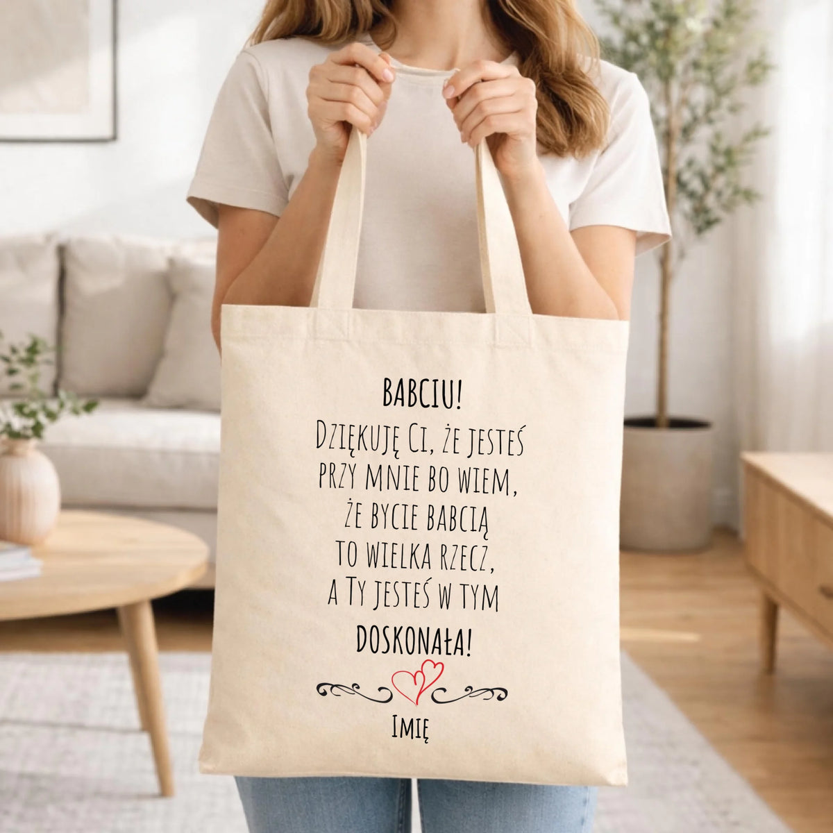 Torba dla babci - Babciu jesteś doskonała dedykacja - personalizowana B22