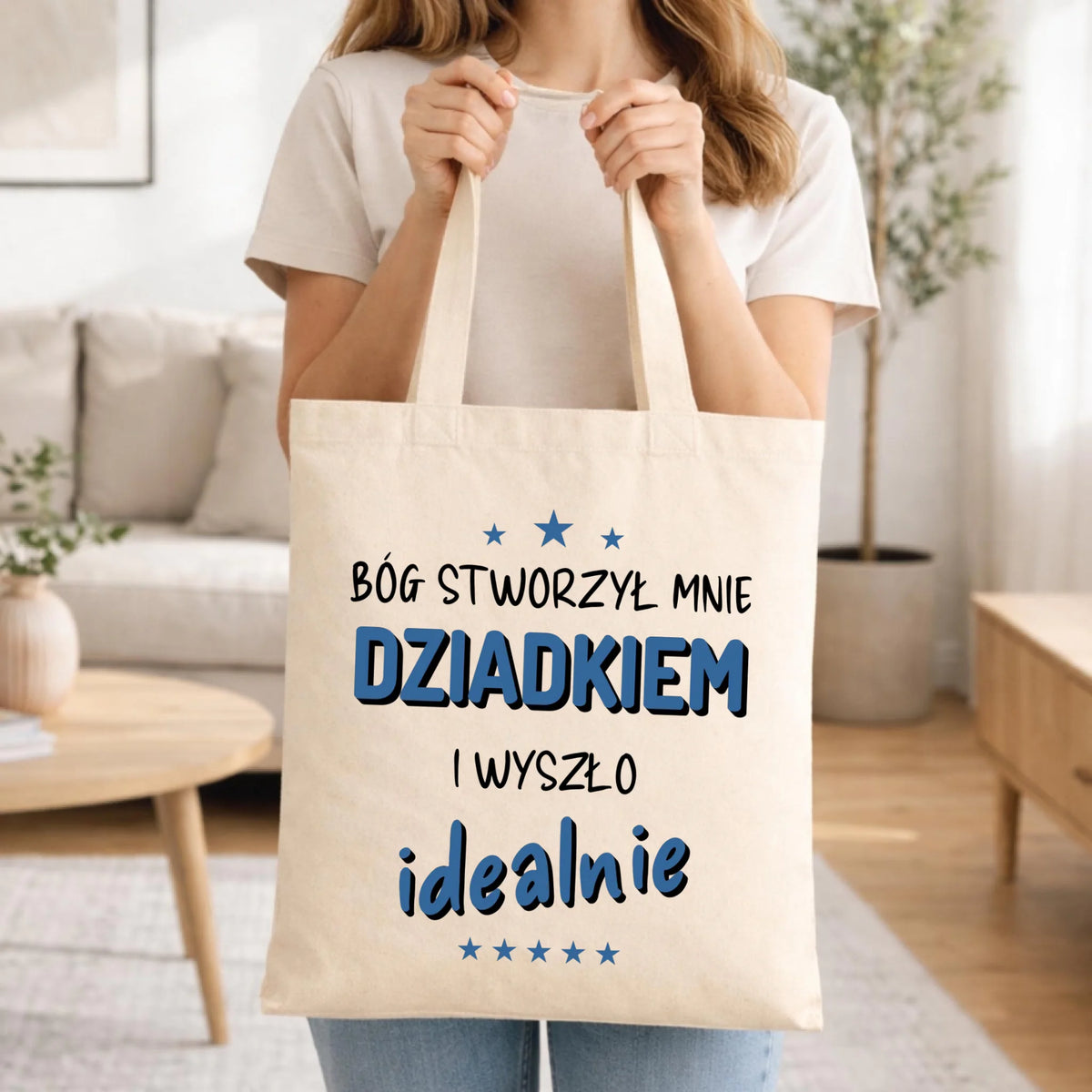 Torba dla dziadka - Bóg stworzył mnie dziadkiem i wyszło idealnie D08