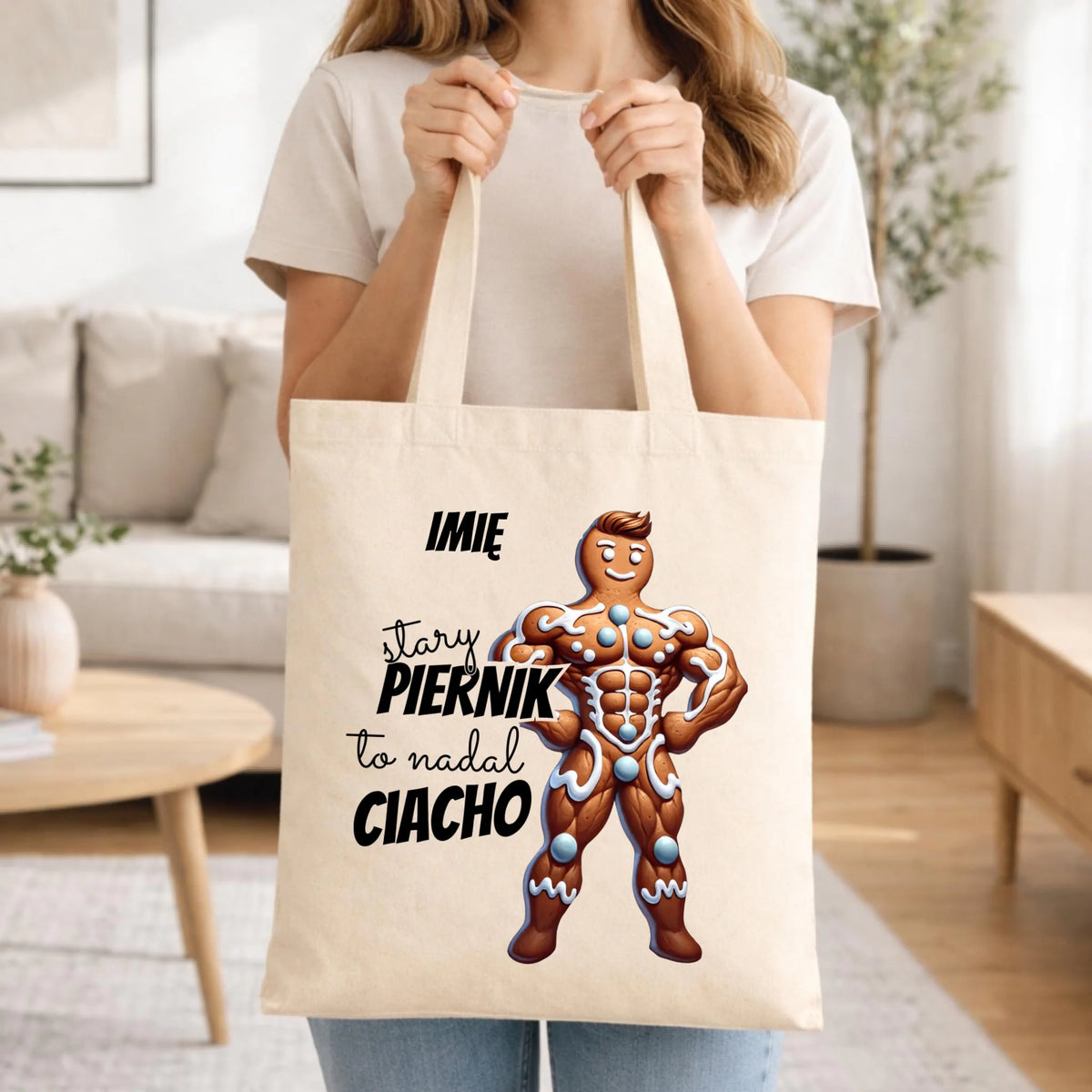 Torba świąteczna - Stary piernik to nadal ciacho - personalizowana BN23