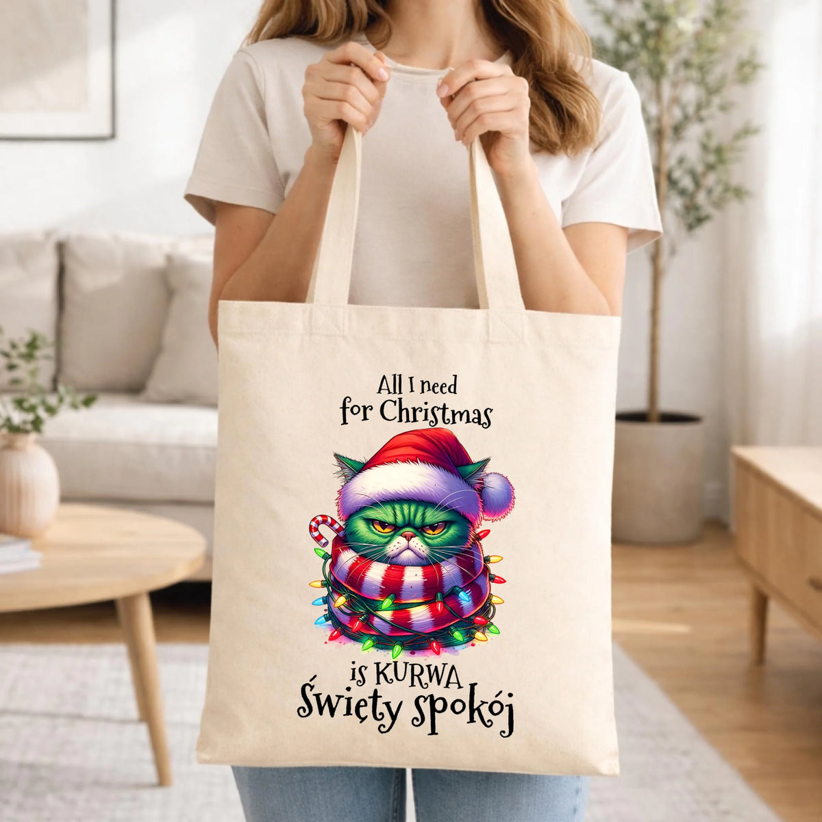 Torba świąteczna - All I need for Christmas is ku*wa święty spokój - bez cenzury BN101