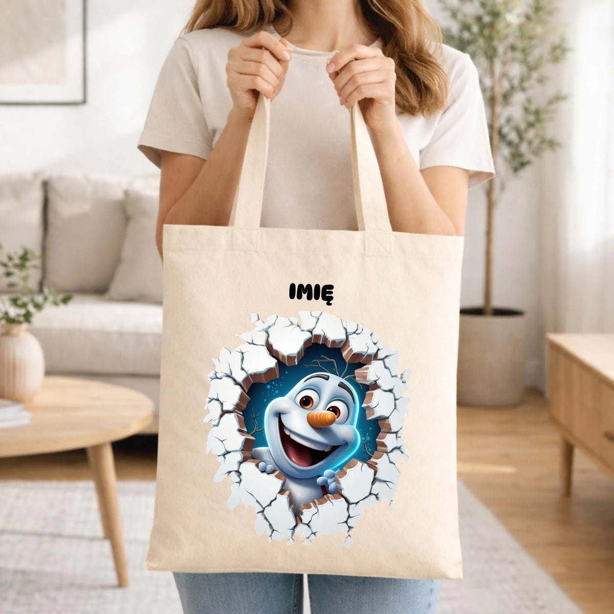 Torba świąteczna - Bałwan 3D - personalizowana BN84