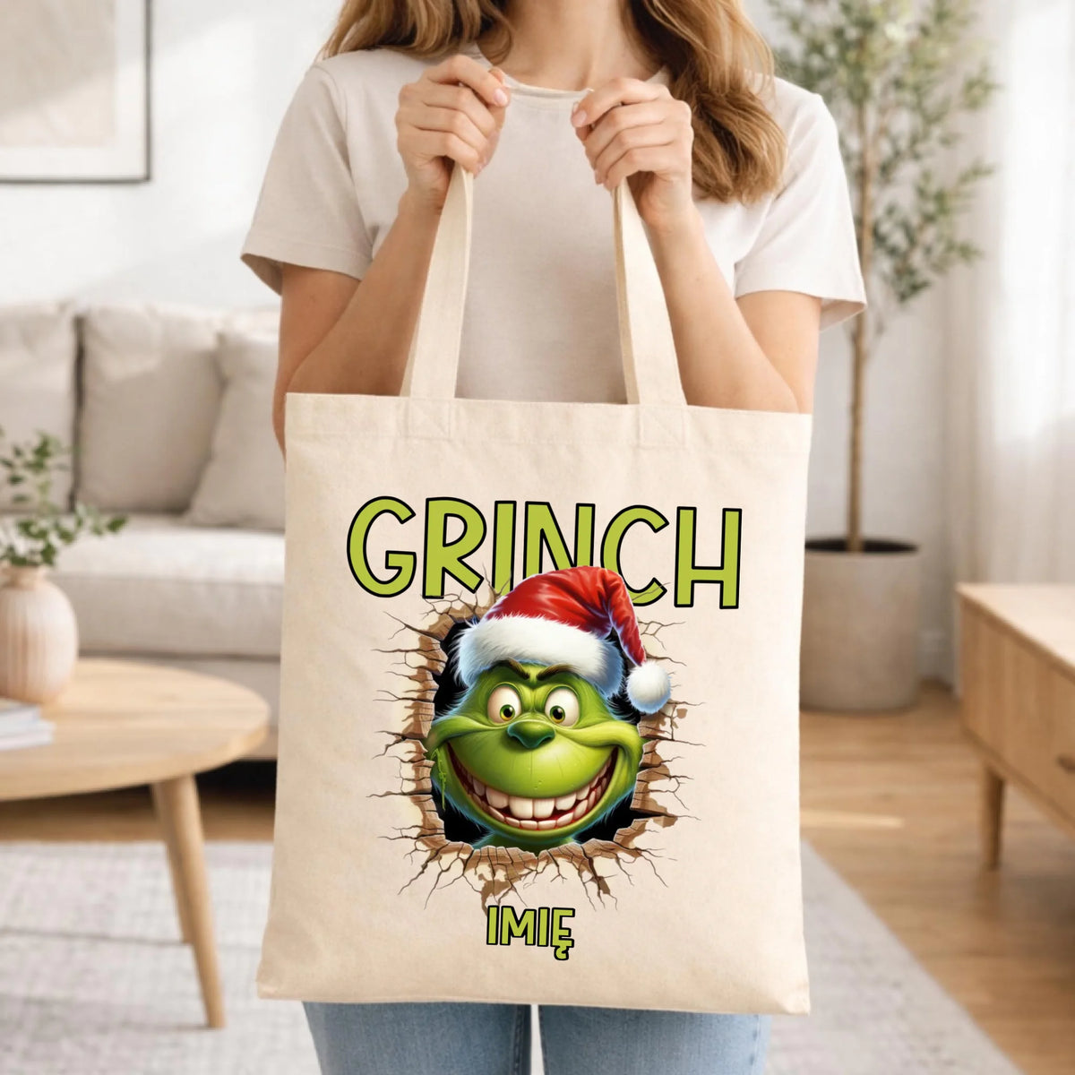 Torba świąteczna - Grinch - personalizowana BN112