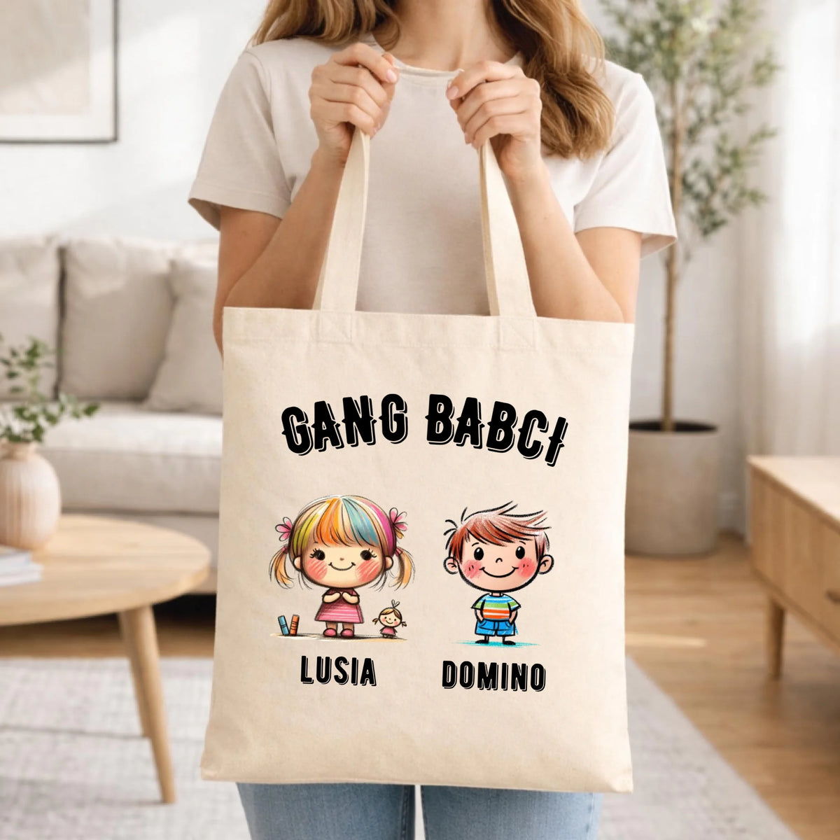 Torba dla babci - Gang Babci imiona wnuków 2-6 - personalizowana B18