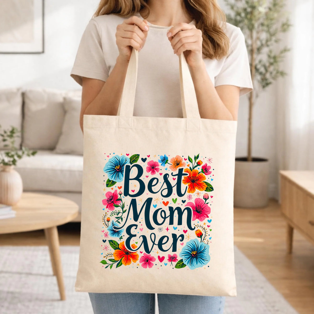 Torba dla mamy - Kwiaty - Best mom ever DM34