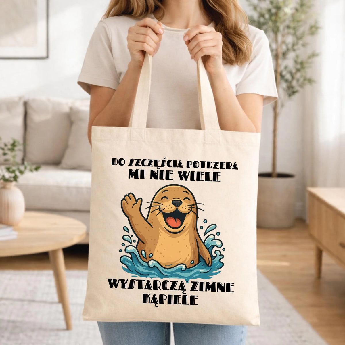 Torba - prezent dla morsa - Do szczęścia potrzeba mi nie wiele HM06