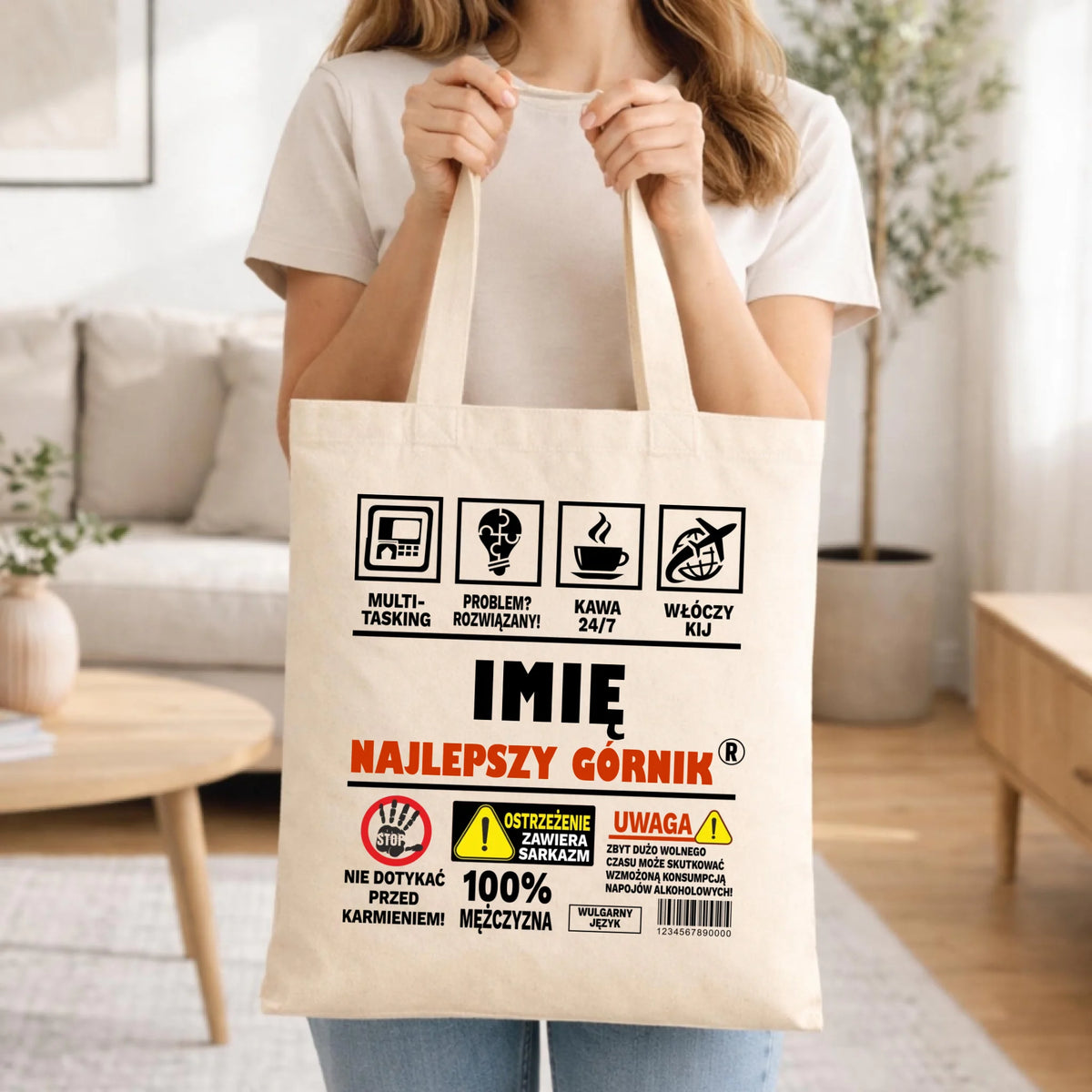 Torba - prezent dla górnika - Najlepszy górnik 24/7 - personalizowana G11