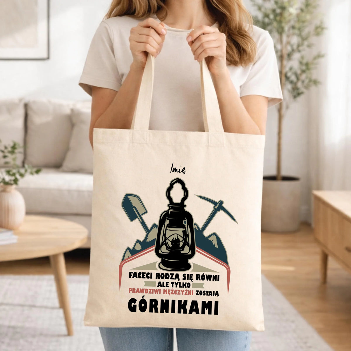 Torba - prezent dla górnika - Prawdziwi mężczyźni zostają górnikami - personalizowana G08