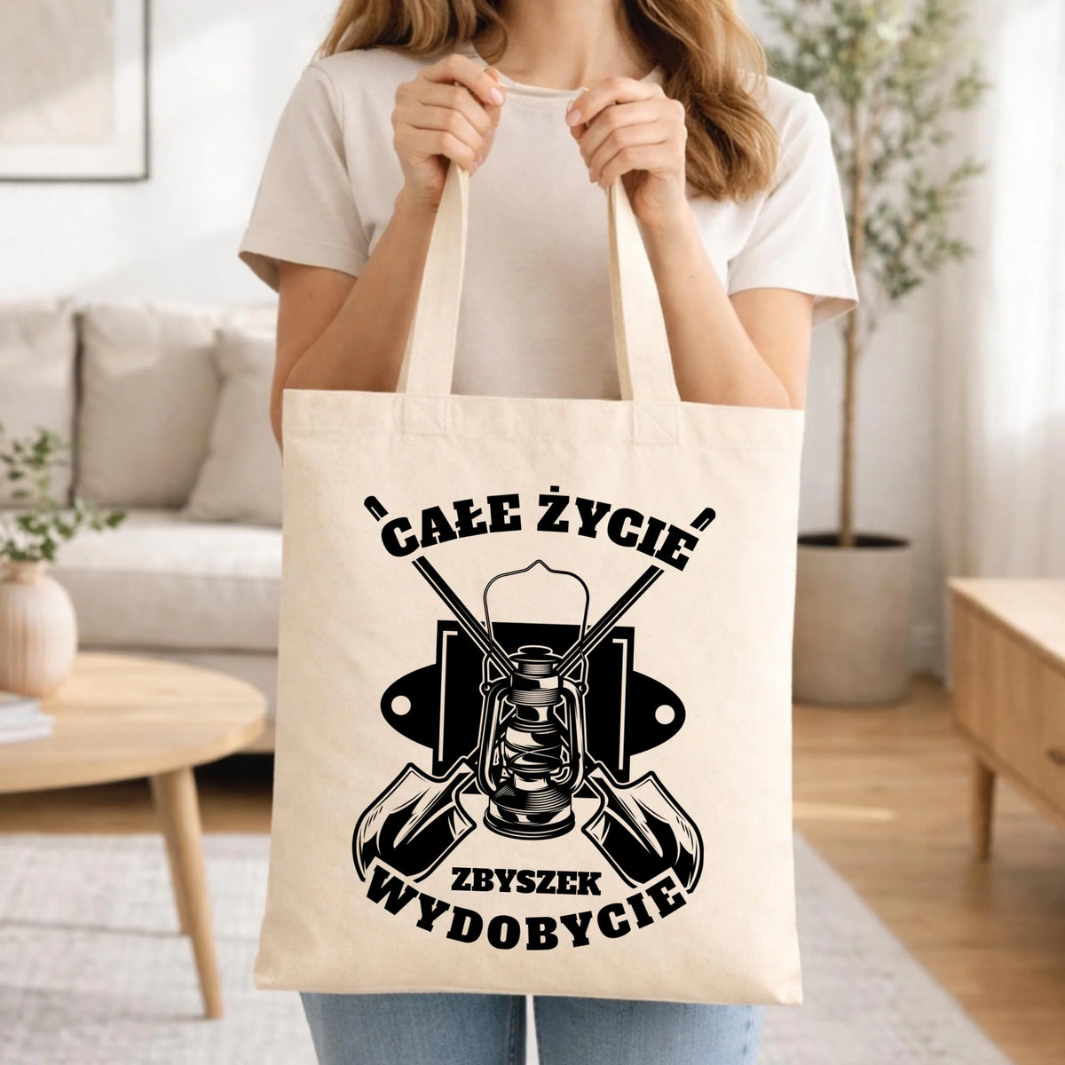 Torba - prezent dla górnika - Całe życie wydobycie - personalizowana G01
