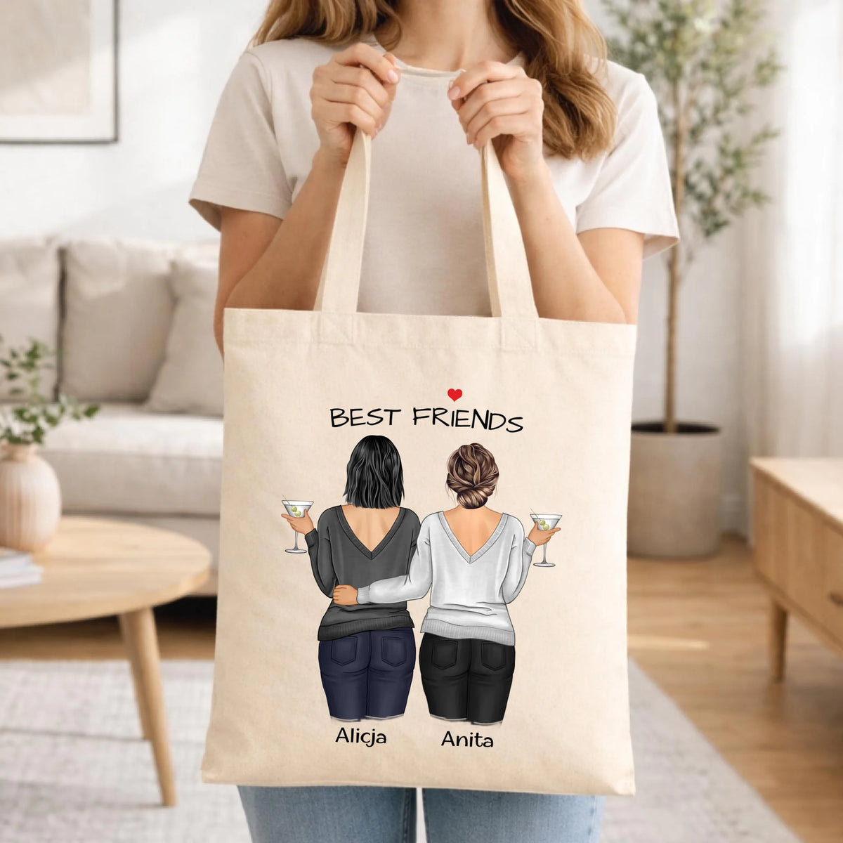 Torba - prezent dla przyjaciółki - Best Friends - personalizowane postacie 2-4 osoby PR03
