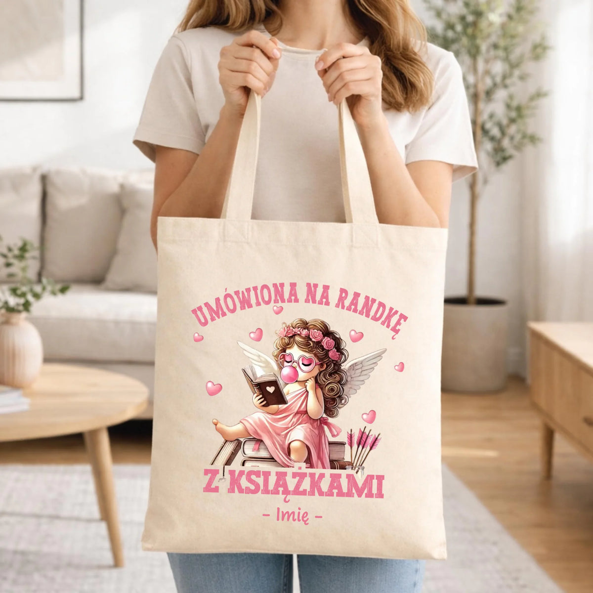 Torba dla czytelniczki – Umówiona na randkę z książkami - personalizowana W19