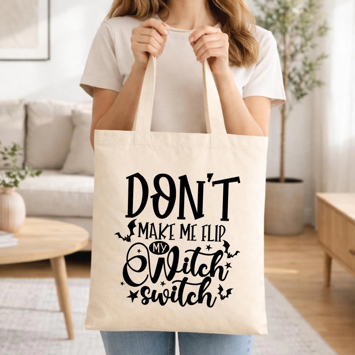 Torba na Halloween - Don't make me flip my witch switch - śmieszna HL11