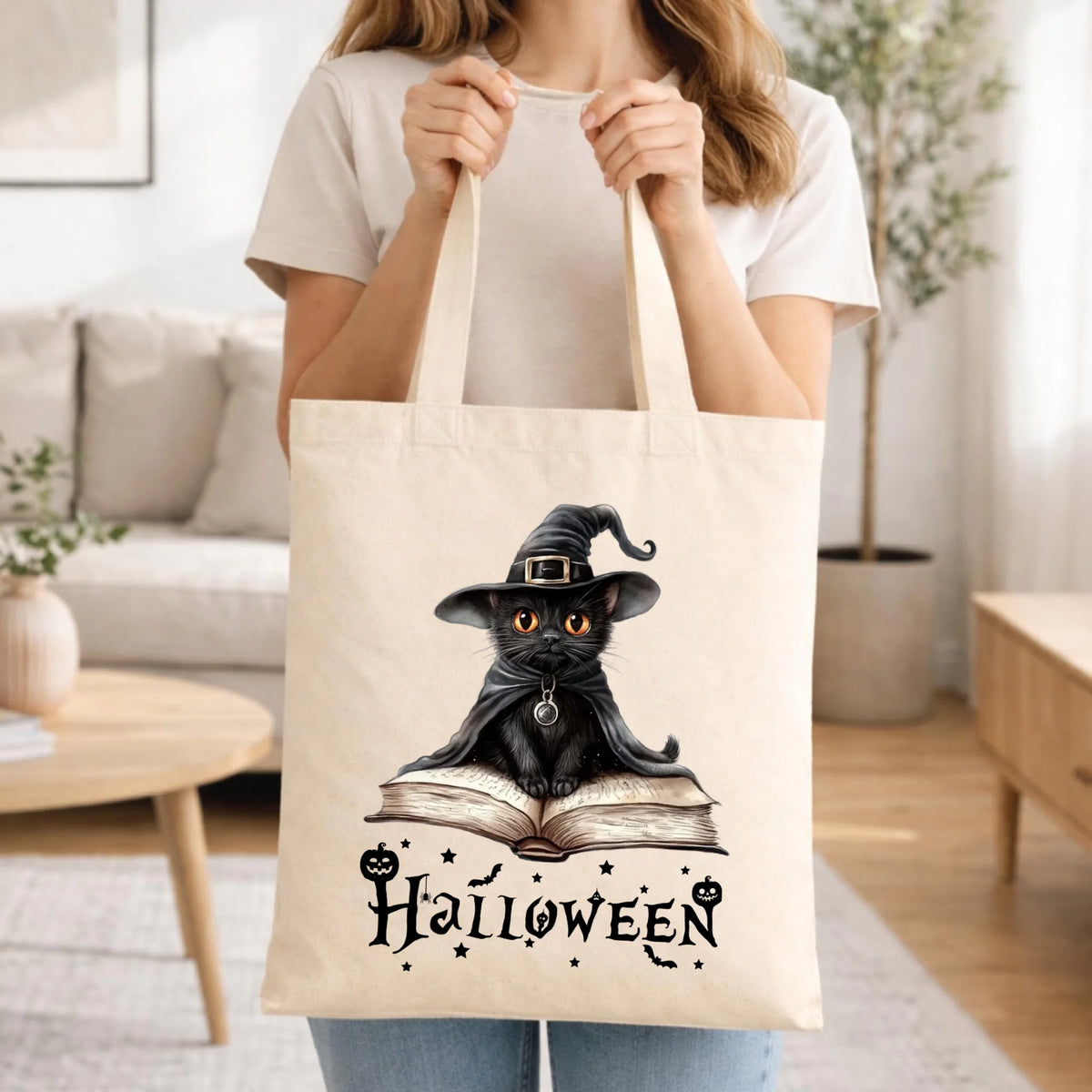 Torba eko na Halloween - Kot Czarodziej HL06