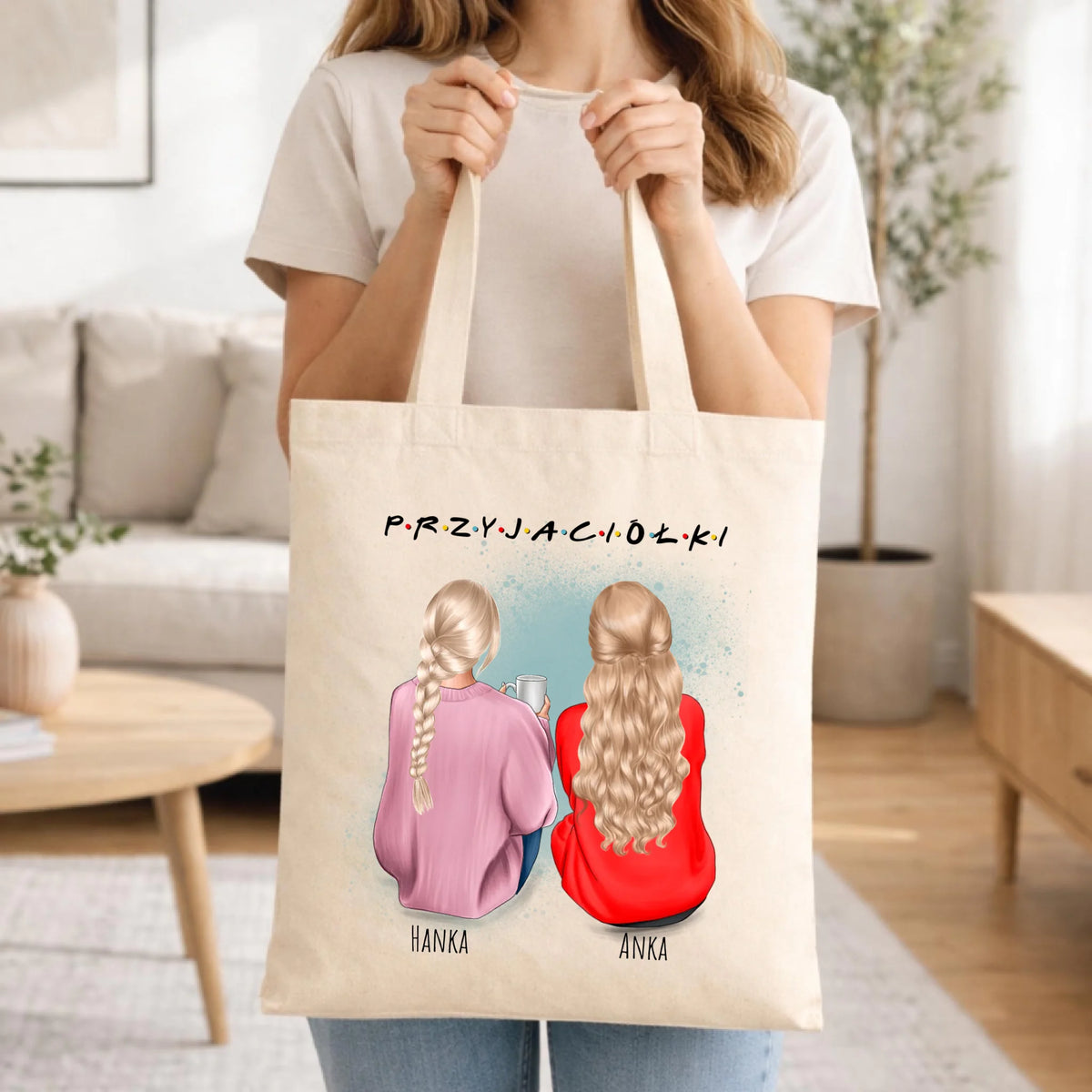 Torba - prezent dla przyjaciółki - personalizowane postacie 2-4 osoby PR02