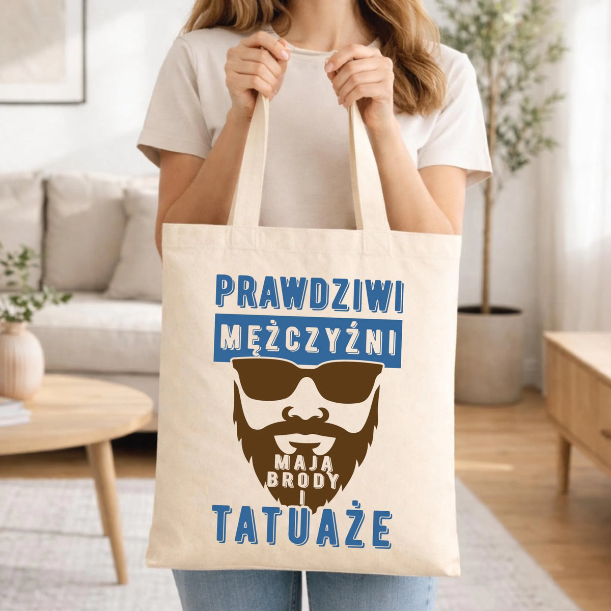 Torba - Prezent dla faceta - Prawdziwi mężczyźni mają brody i tatuaże DCH22