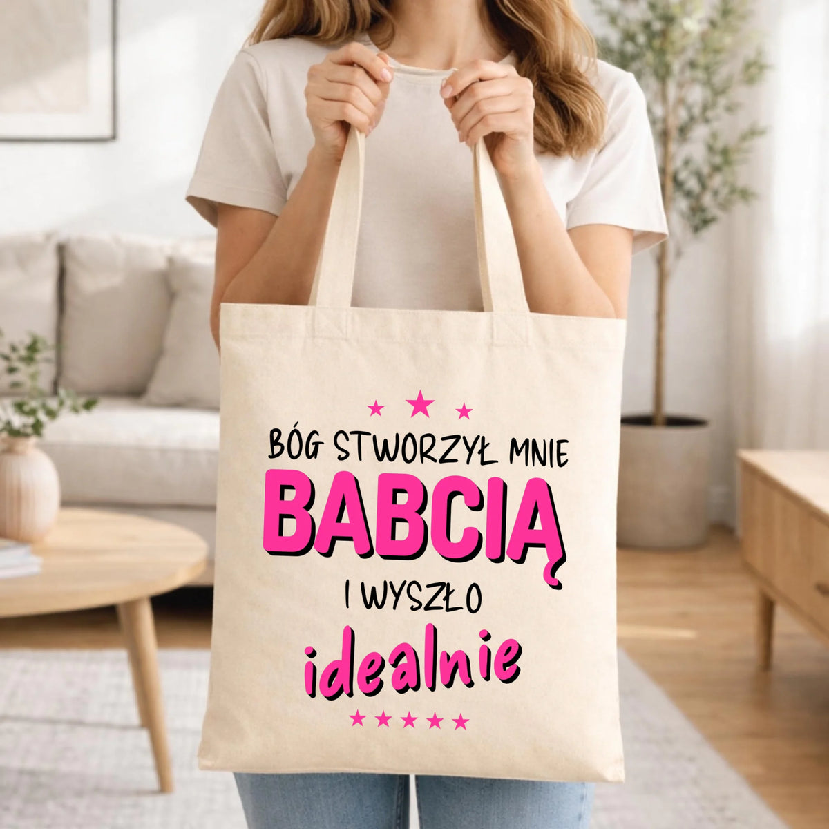 Torba dla babci - Bóg stworzył mnie babcią i wyszło idealnie B08