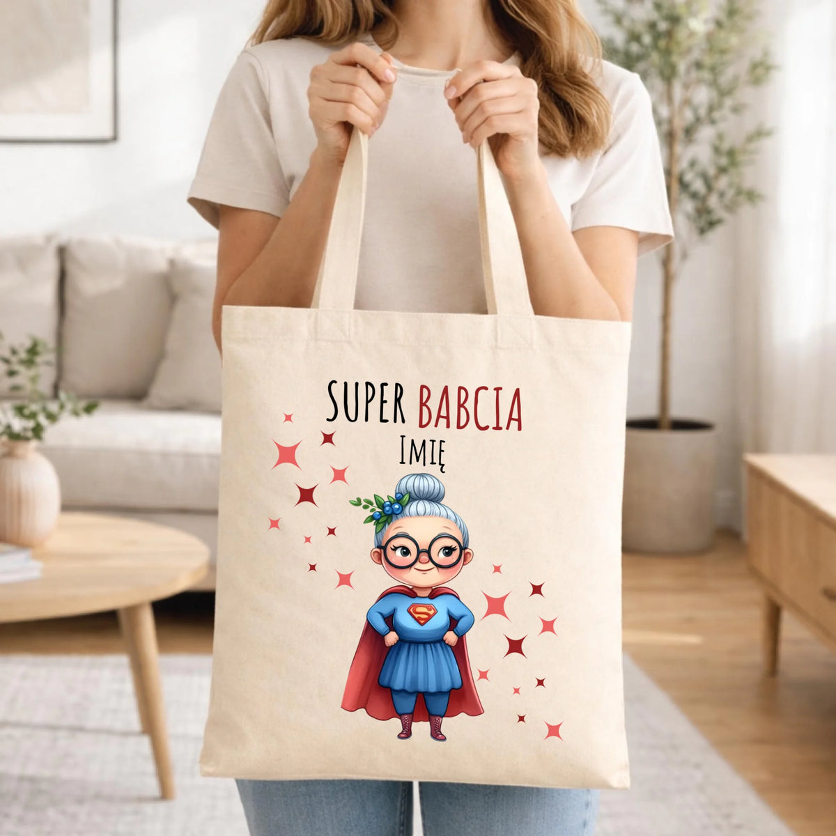 Torba dla babci - Super Babcia - personalizowana B02