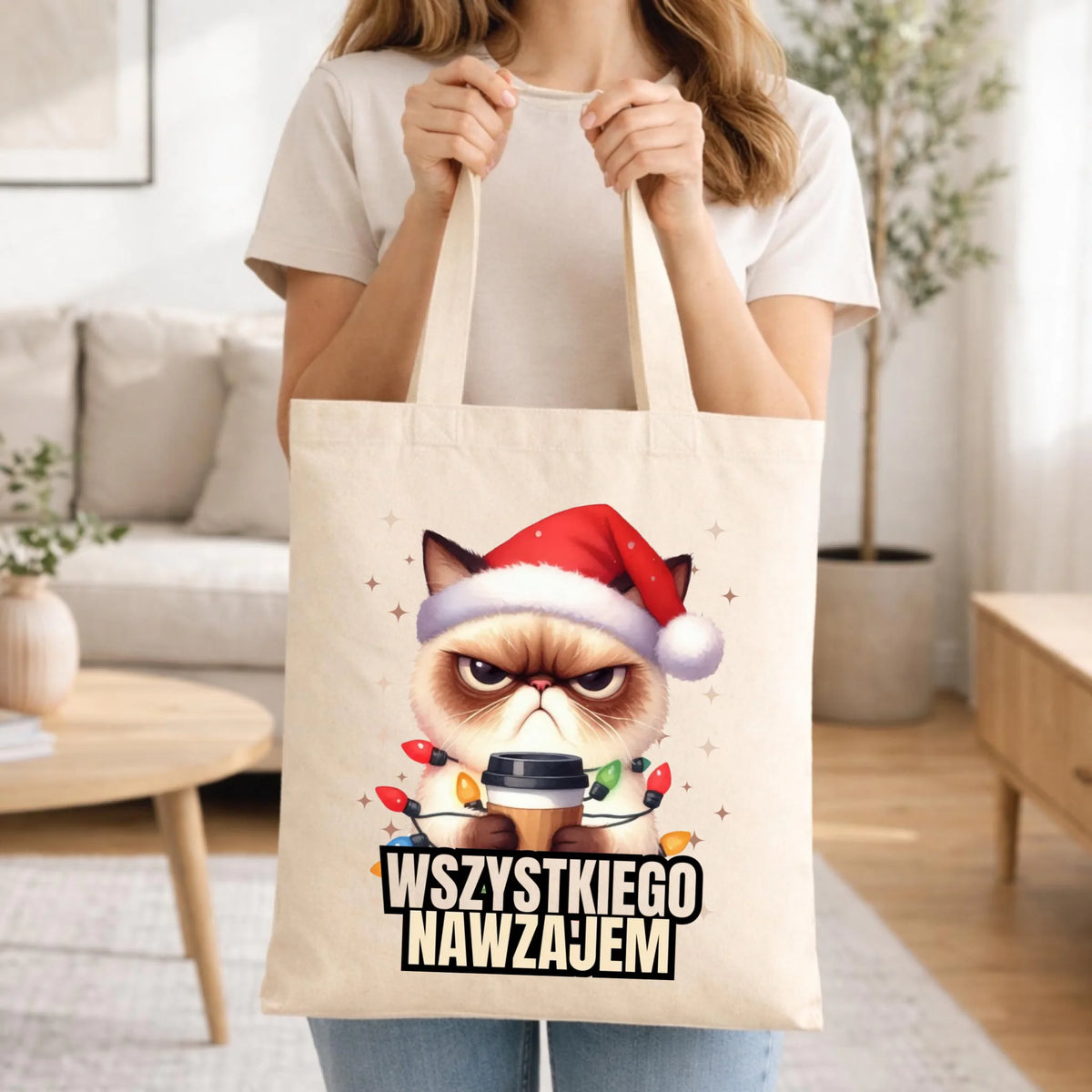Torba świąteczna - Grumpy Cat Wszystkiego nawzajem BN33