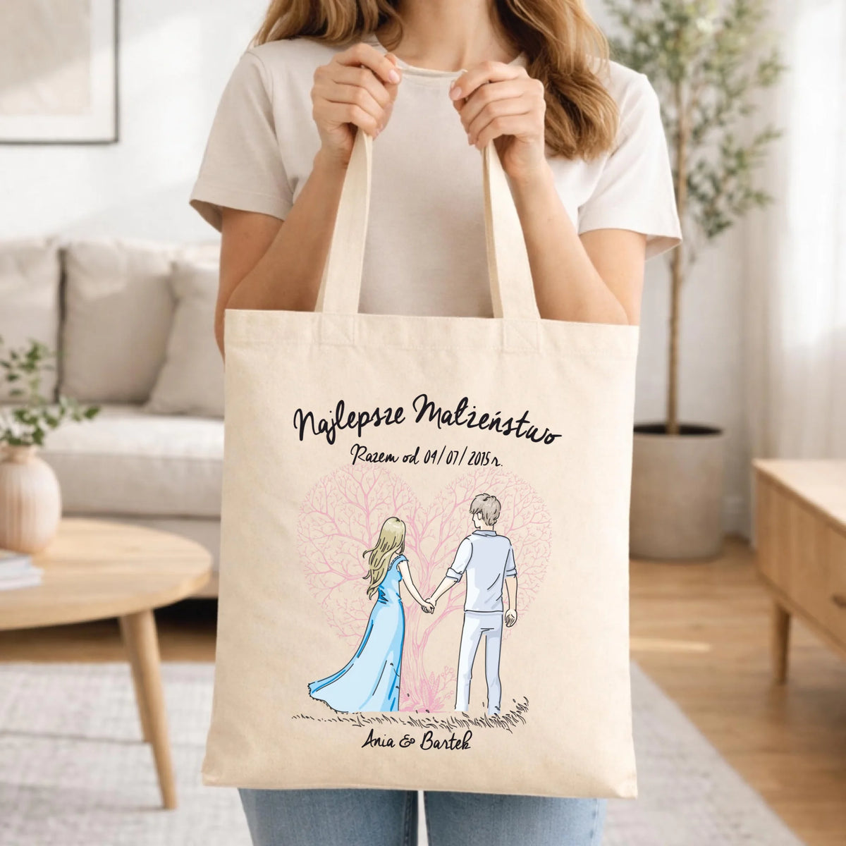 Torba dla par - Najlepsze małżeństwo - personalizowana W03