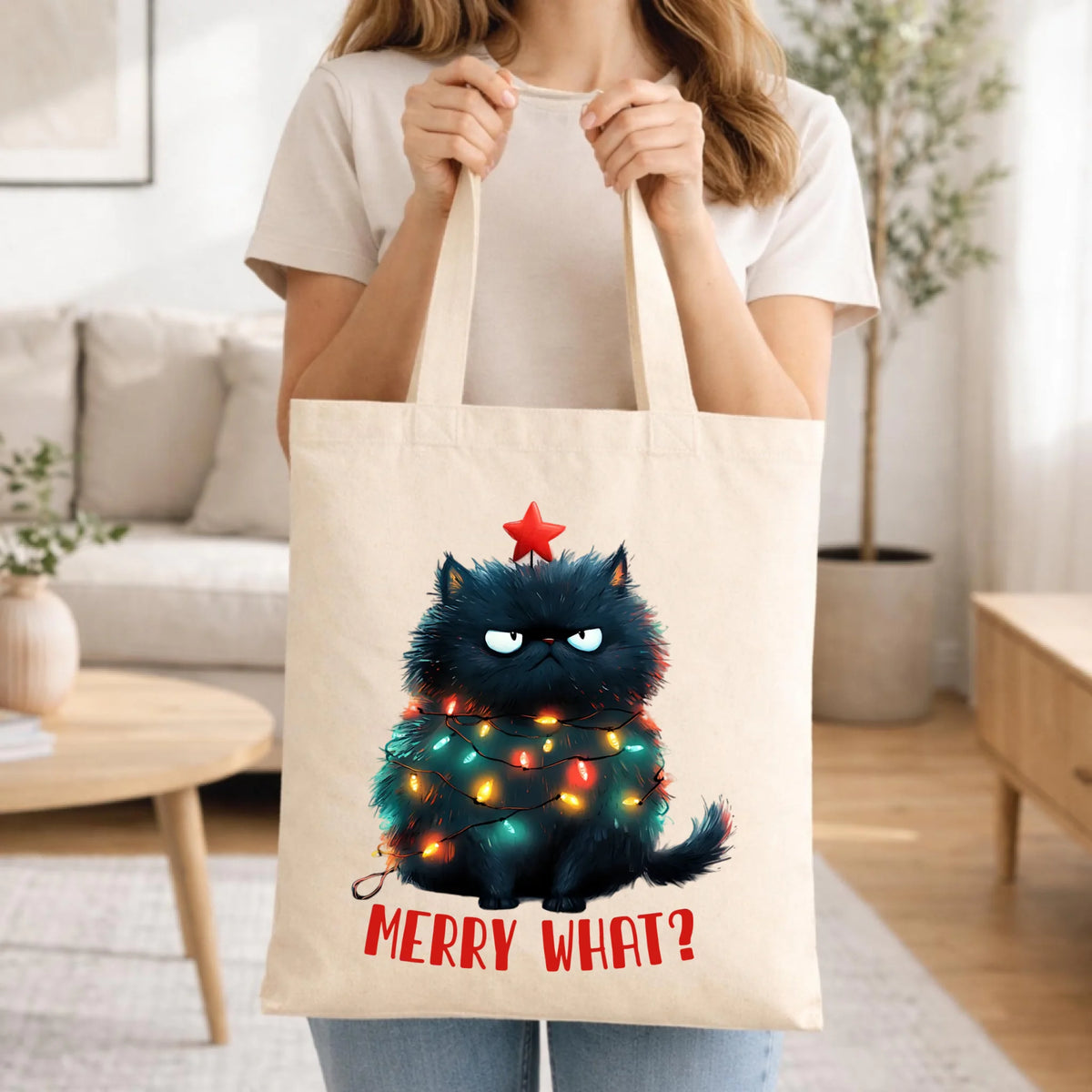 Torba świąteczna - Grumpy Cat Merry what? BN37