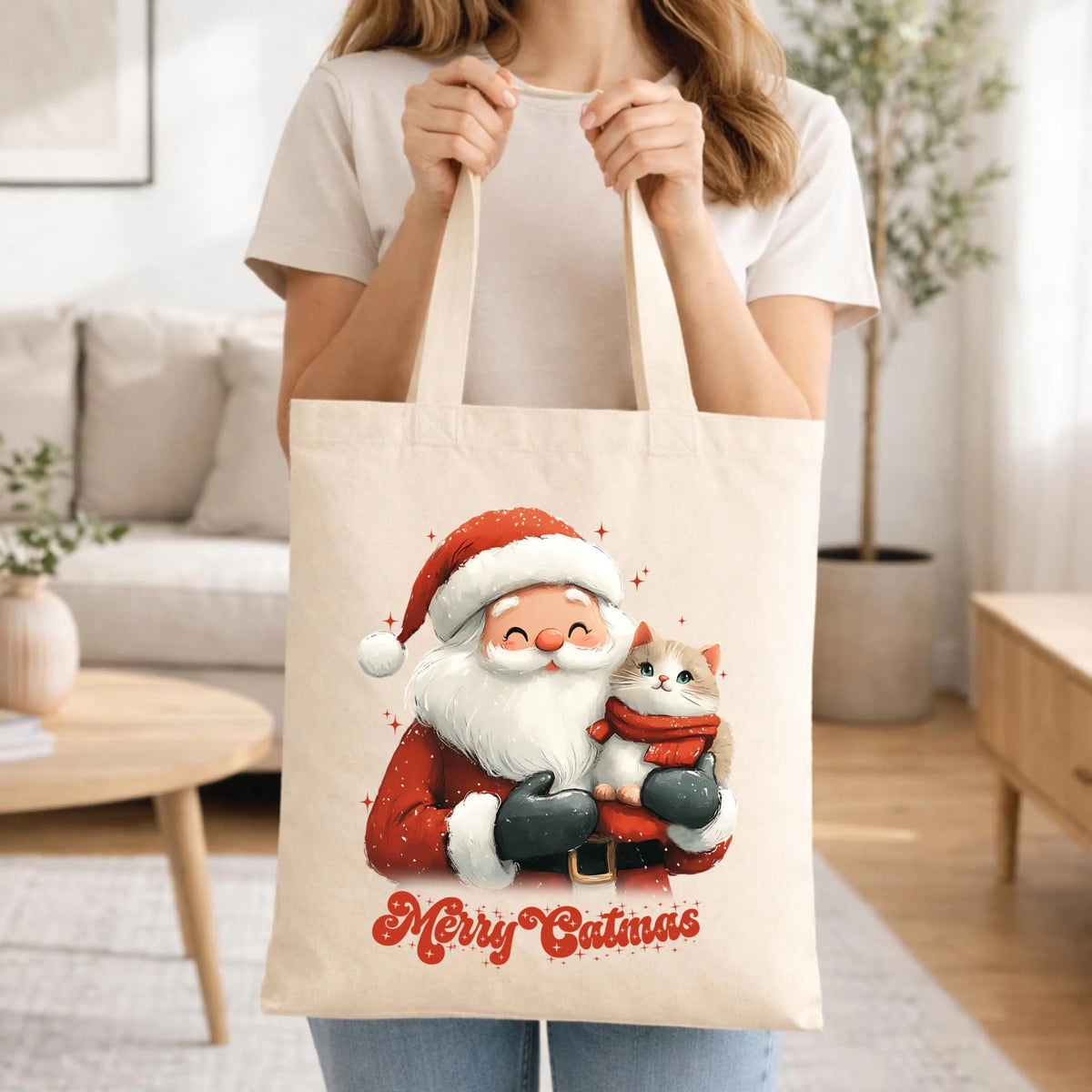 Torba świąteczna - prezent dla kociary - Merry Catmas BN38
