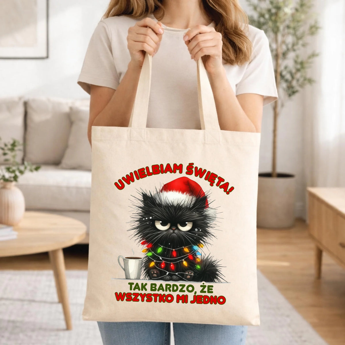 Torba świąteczna - Kot Maruda Wszystko mi jedno BN35