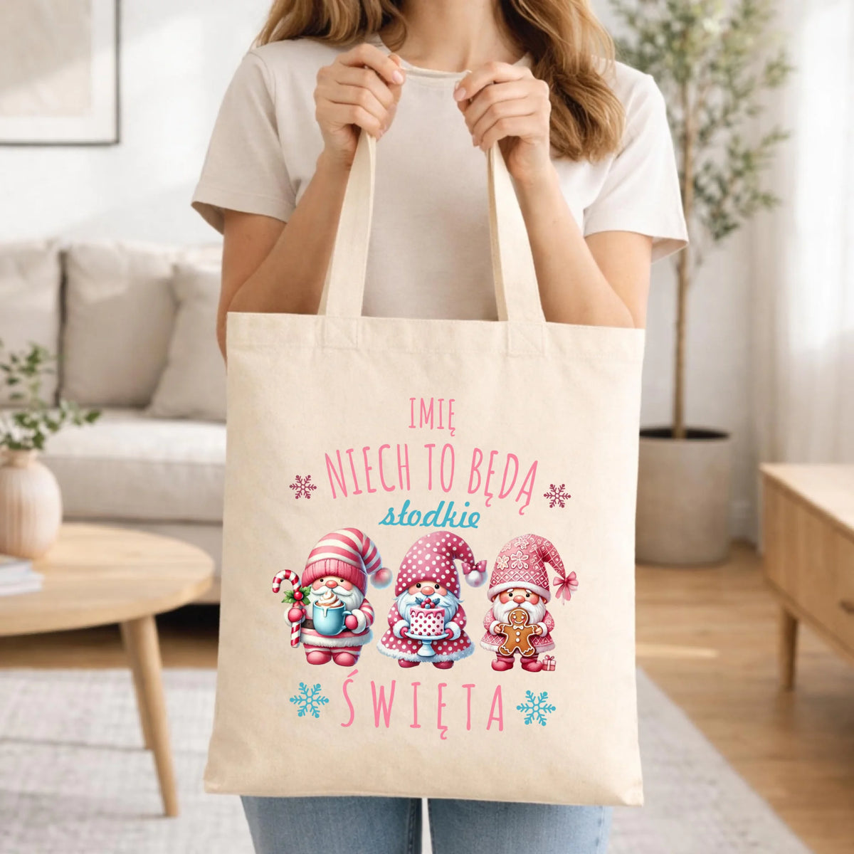 Torba świąteczna - Skrzaty Słodkie Święta - personalizowana BN57