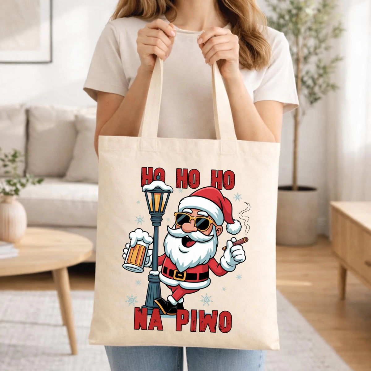 Torba świąteczna - Mikołaj Ho ho ho na piwo BN64