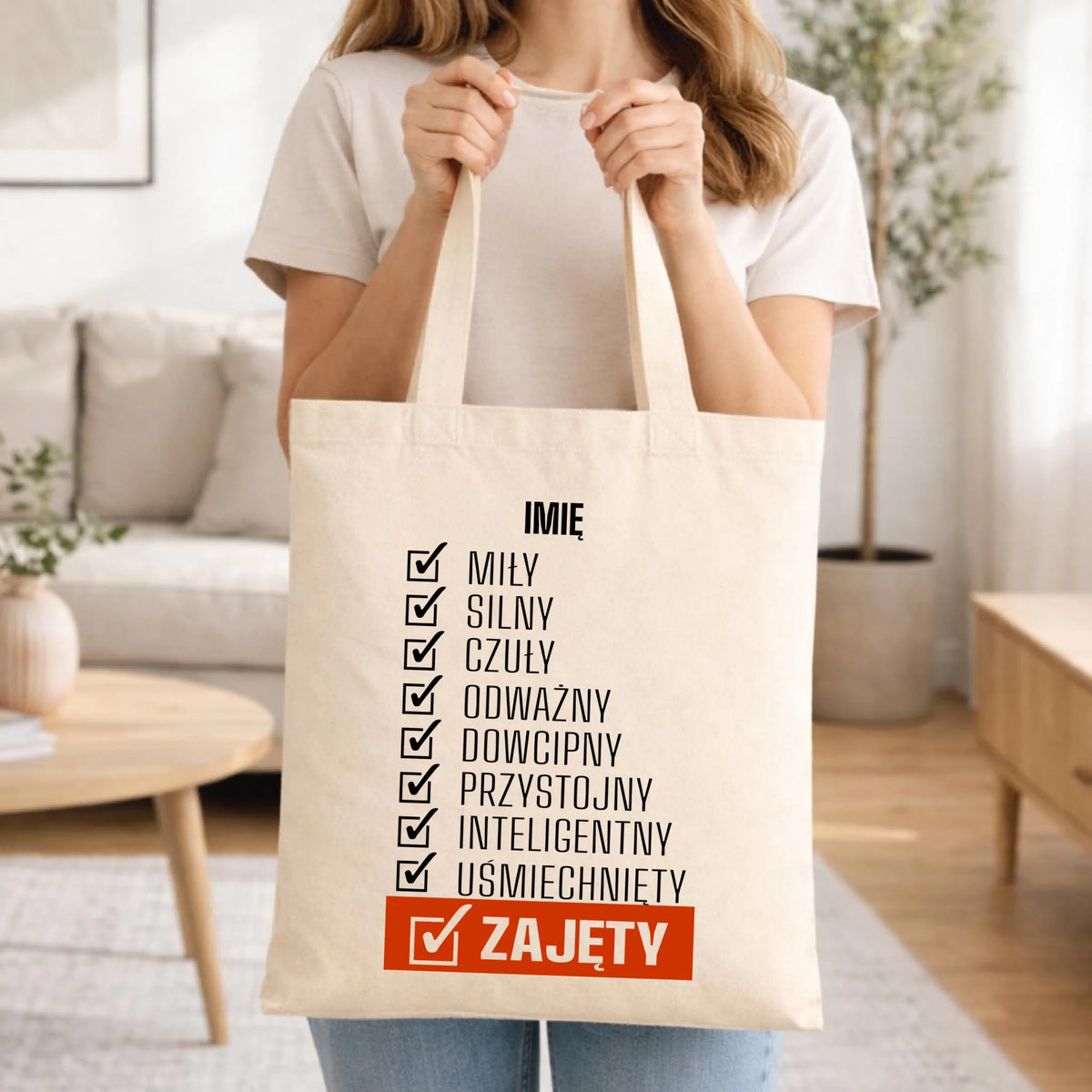 Torba - Zajęty prezent dla chłopaka męża narzeczonego - czarna personalizowana DCH05