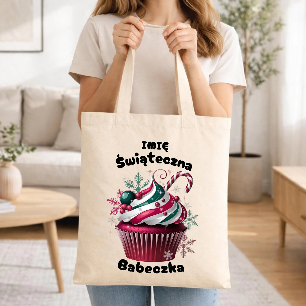 Torba na święta - Świąteczna babeczka - personalizowana BN30