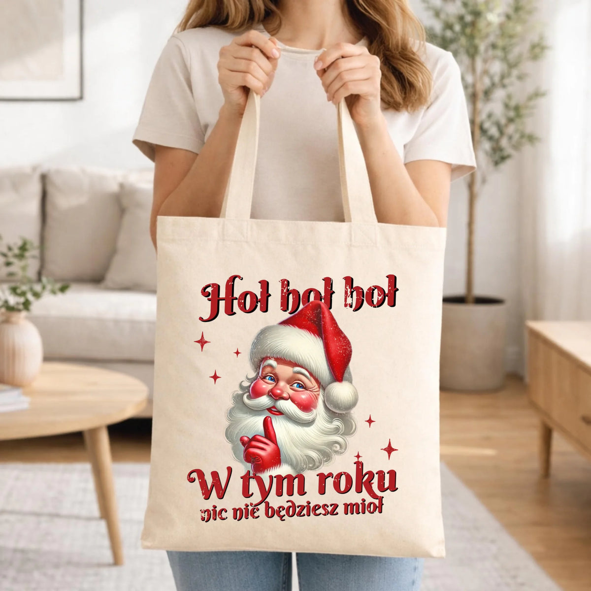 Torba świąteczna - Mikołaj Hoł hoł nic nie będziesz mioł BN66