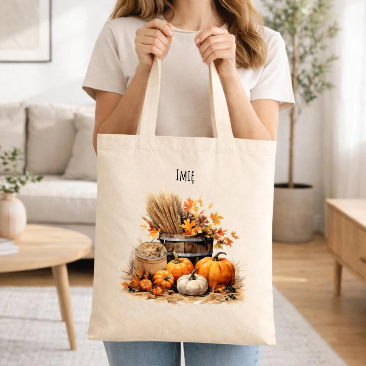 Torba na jesień - Harvest vibes - personalizowana JS09