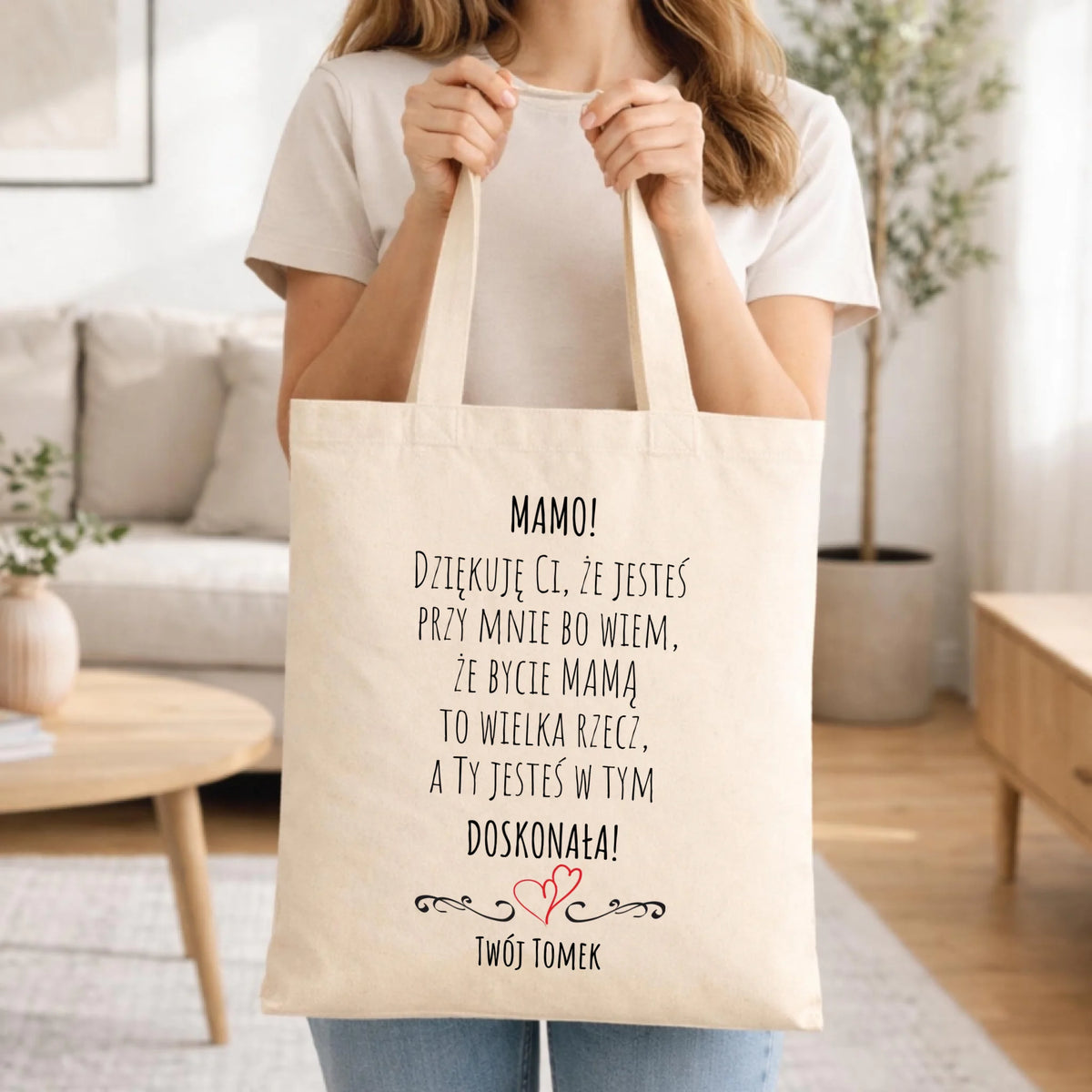Torba dla mamy z podziękowaniem - Mamo jesteś doskonała - personalizowana DM10