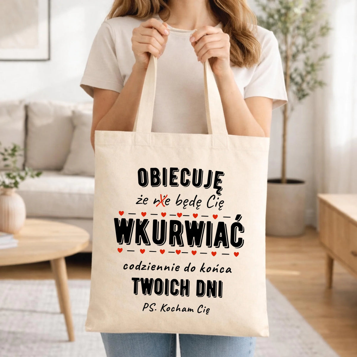 Torba dla par - Obiecuję, że będę Cię wku*rwiać codziennie - bez cenzury W65