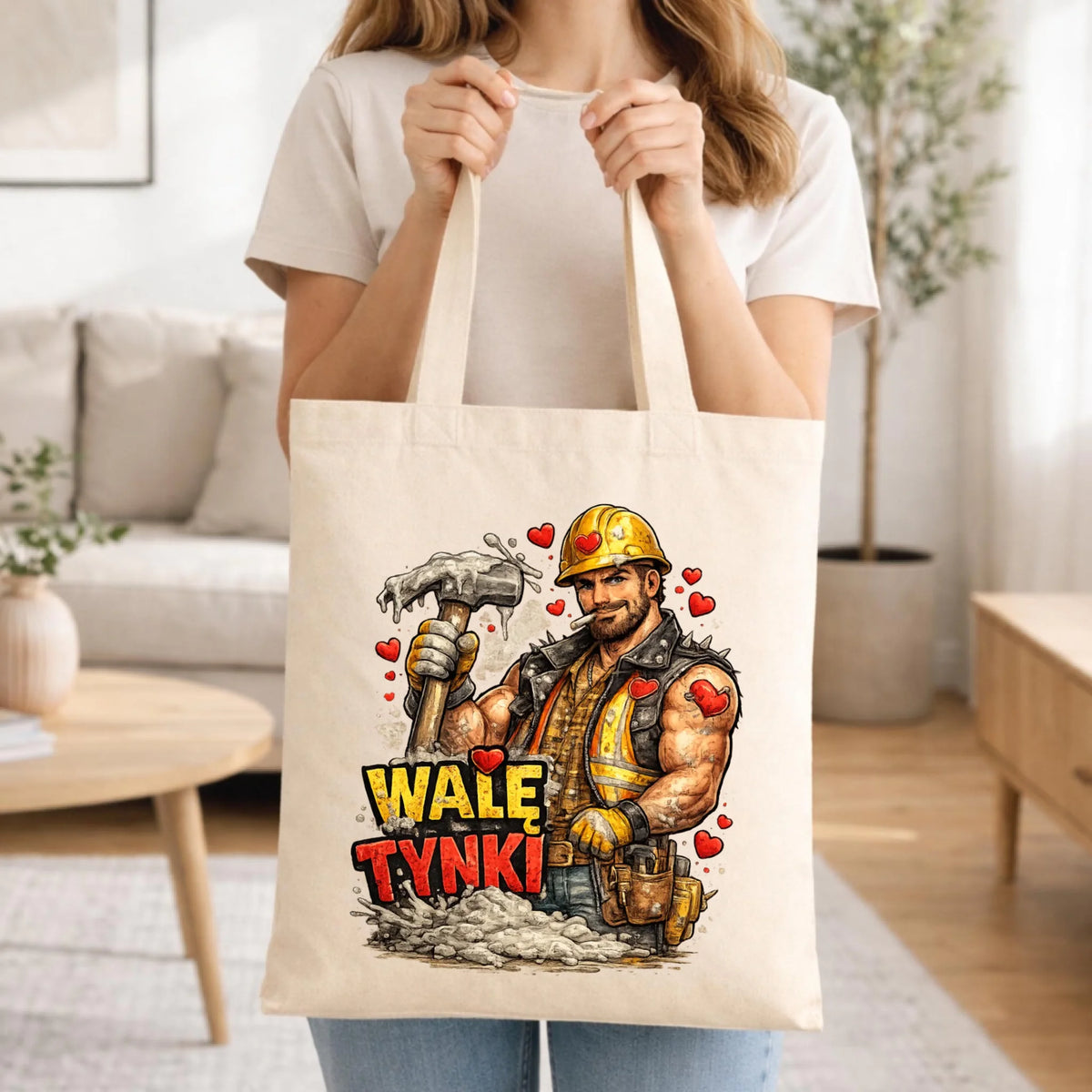 Torba na Walentynki - Budowlaniec Walę tynki W64