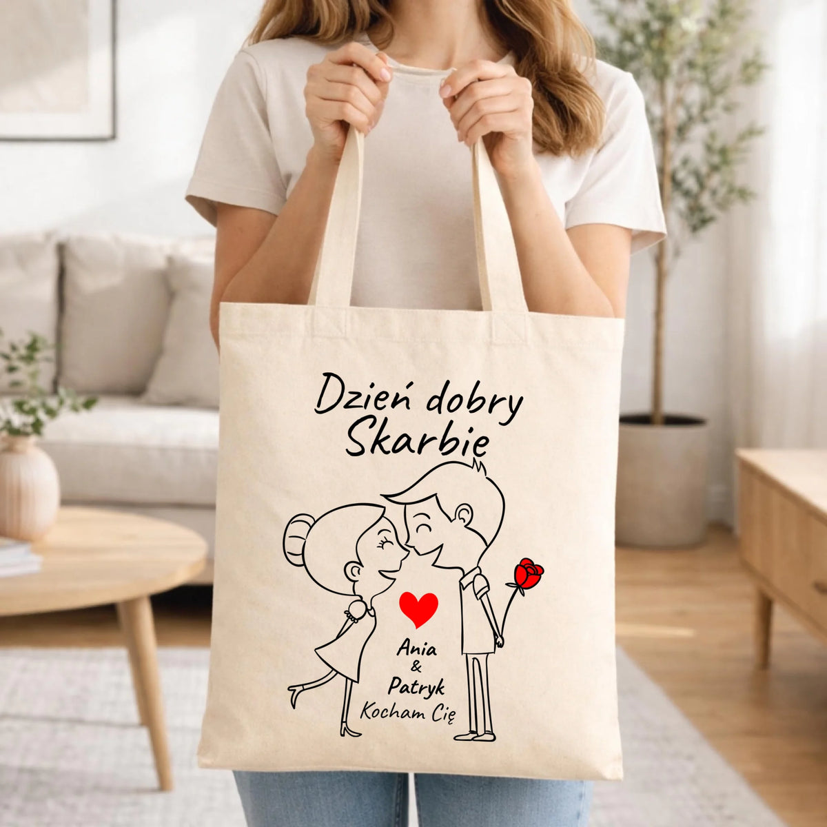 Torba dla dla par - Dzień dobry Skarbie - personalizowana W15